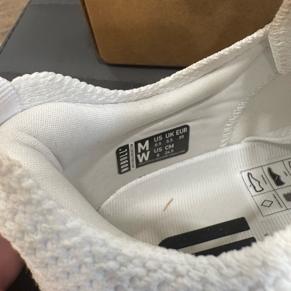 NOBULL White Sneakers with Brown Sole - Picture 4 of 5